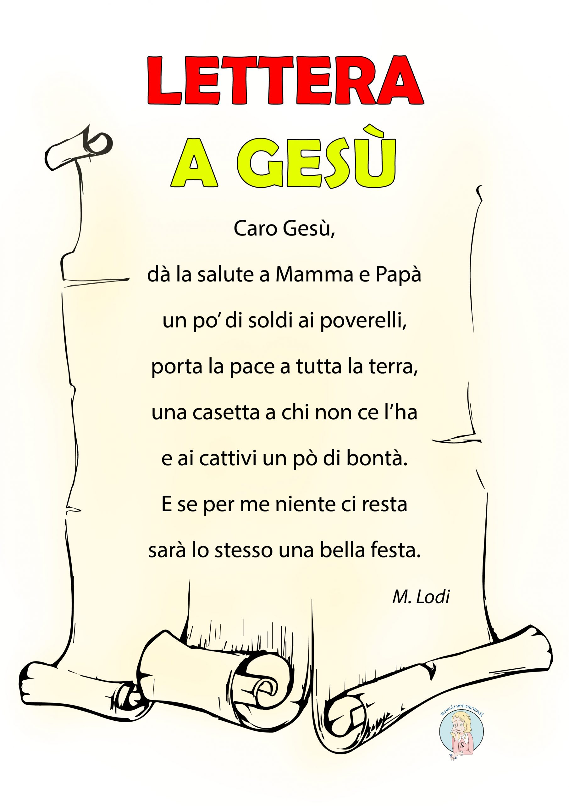 Lettera a Gesù - poesia di Mario Lodi