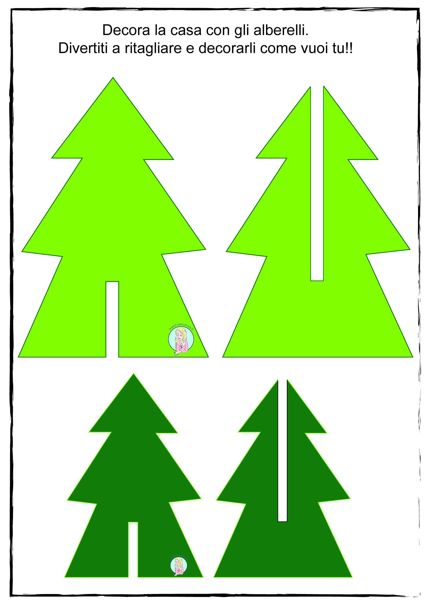 decorazione di natale albero di carta