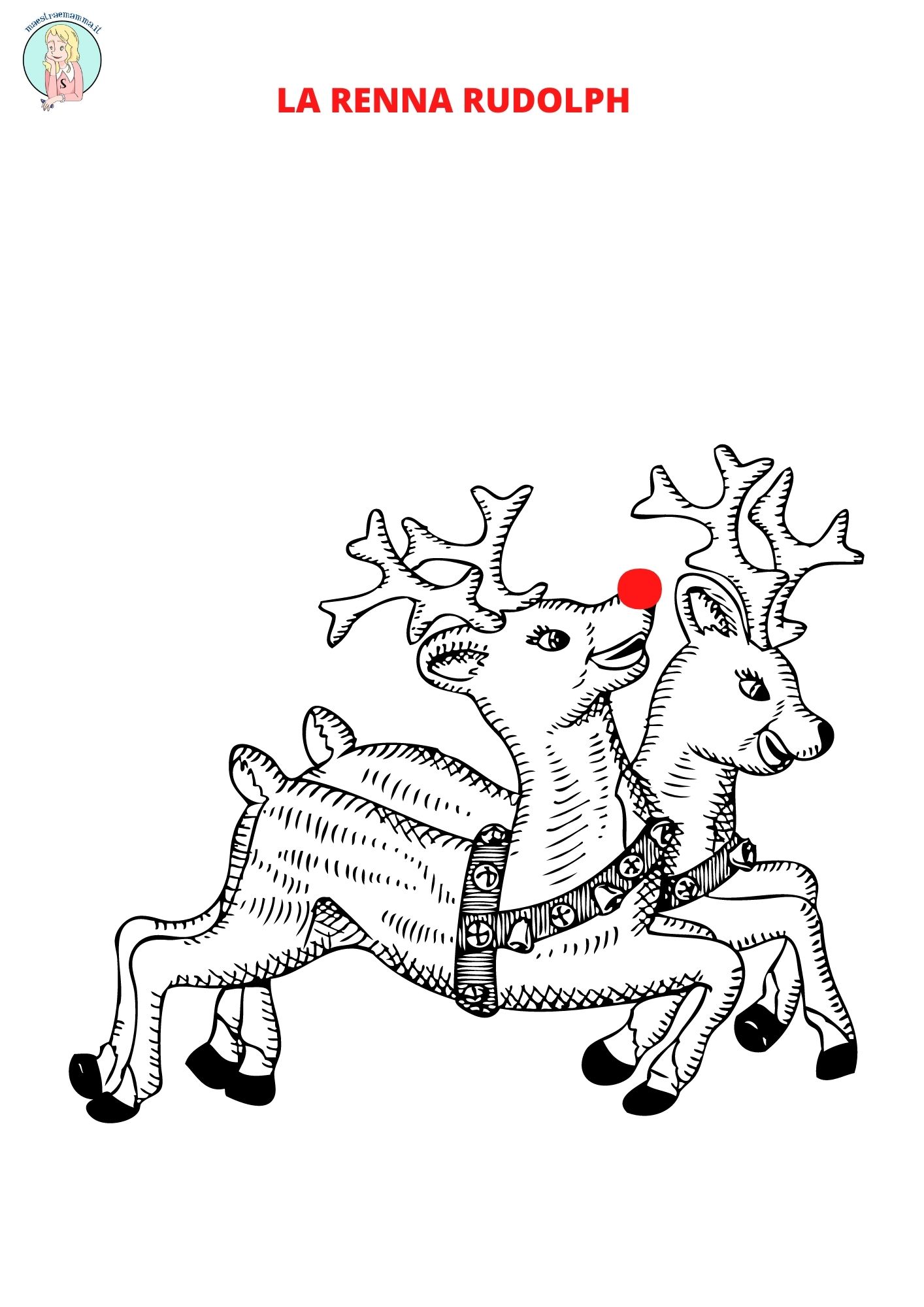 la renna rudolph disegno