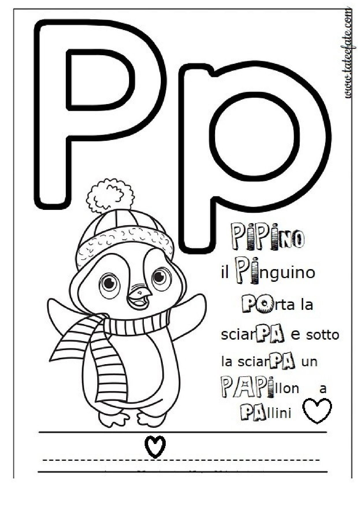P come PINGUINO SCHEDE VARIE