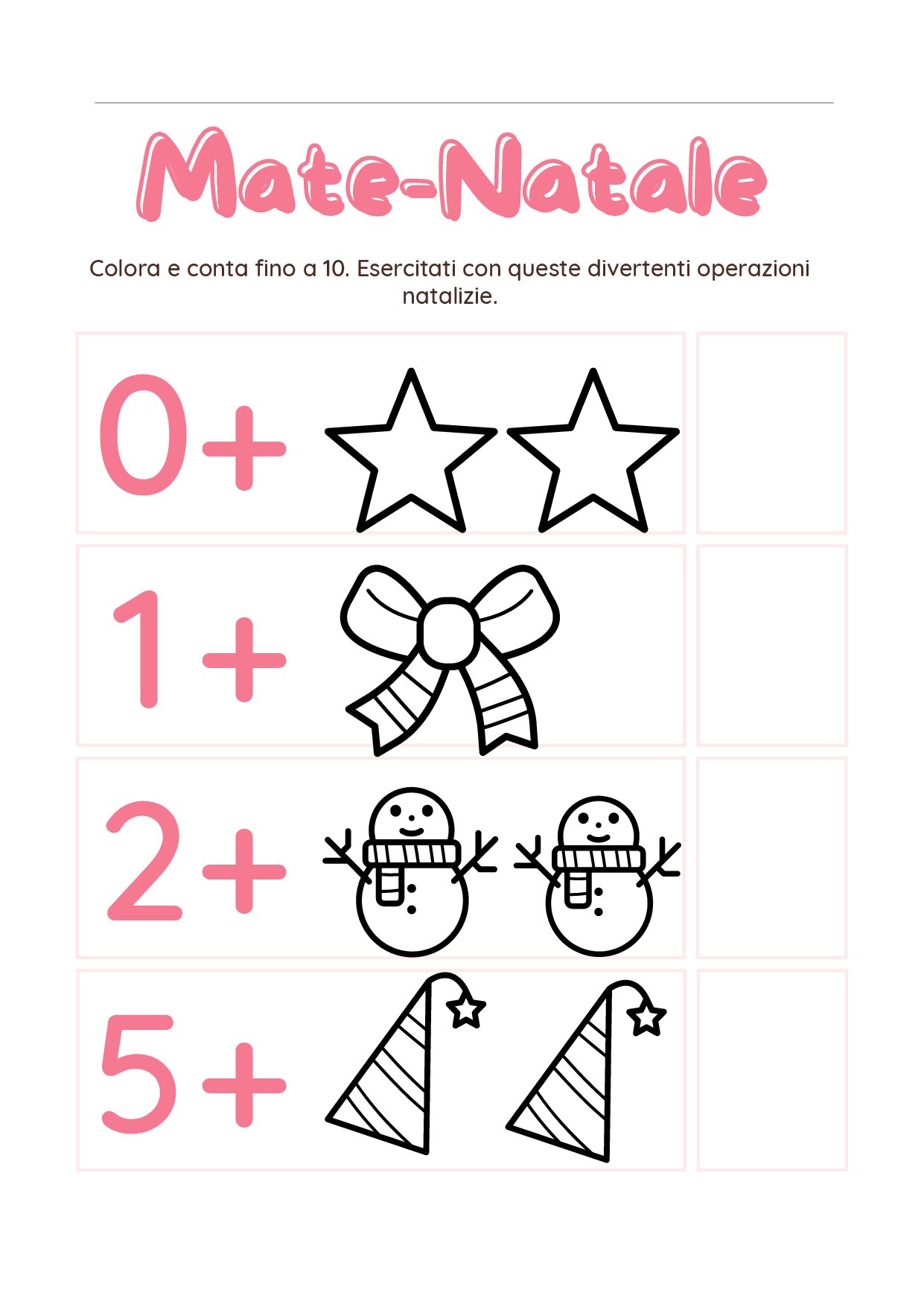 PDF Christmas Math classe 1
