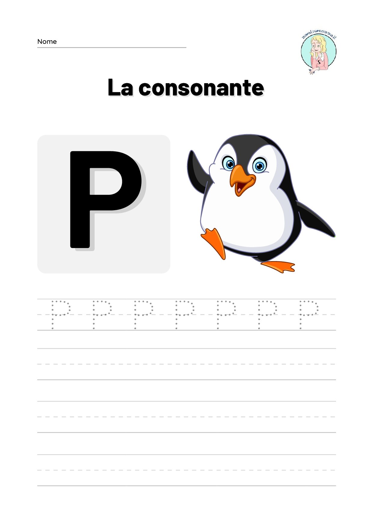 PDF lettera P da stampare