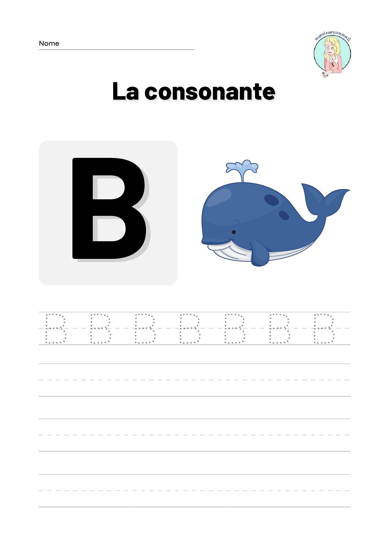 Clicca qui per stampare il PDF della scheda B di BALENA