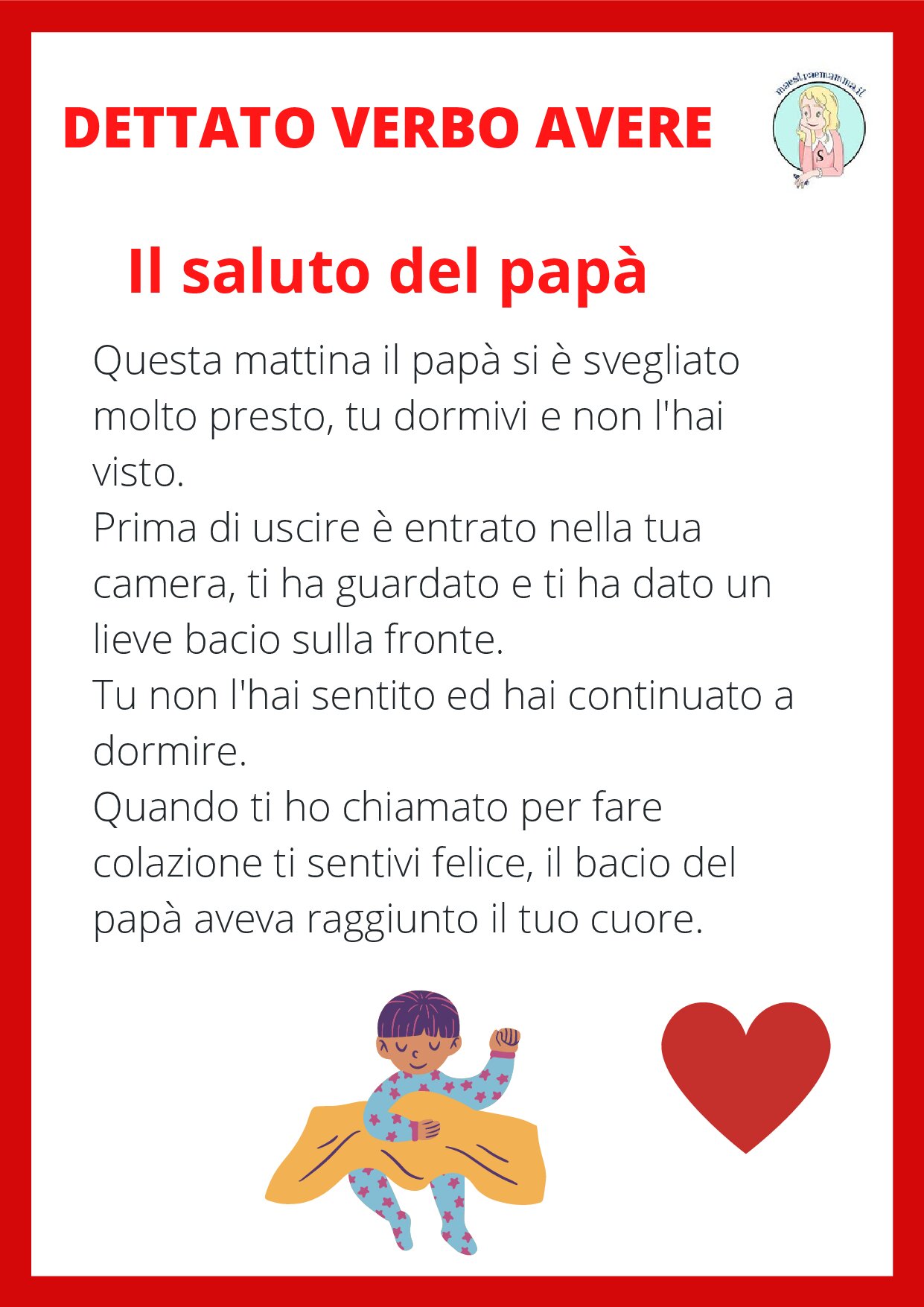 PDF per scaricare i dettati in formato A4