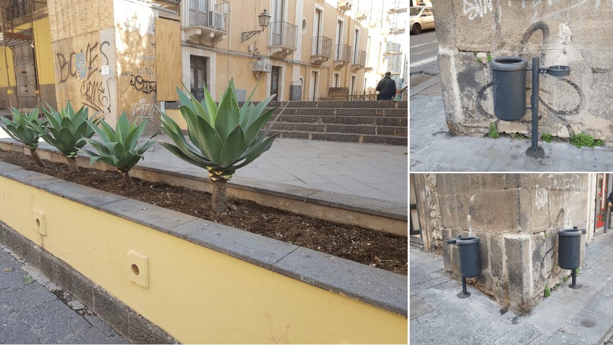 Timidi accenni di decoro urbano in via Crociferi: Multiservizi all’opera - 