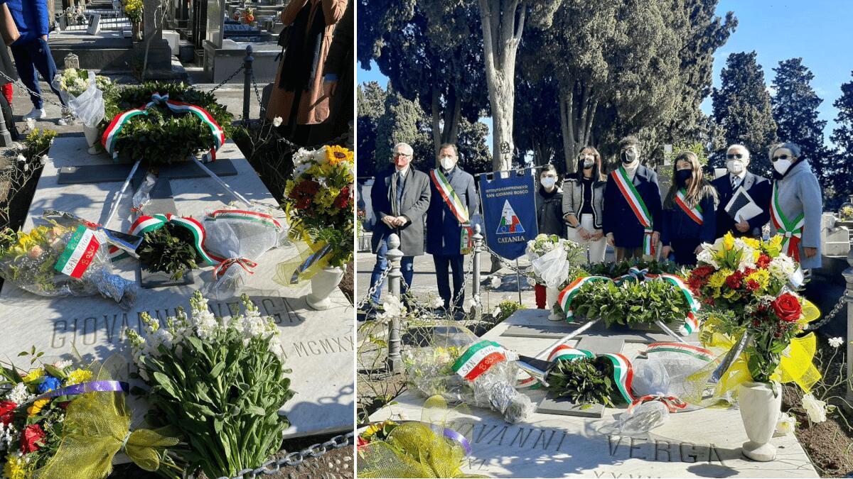 Centenario Verga: l’omaggio d’istituzioni e studenti in Cattedrale e al cimitero monumentale - 