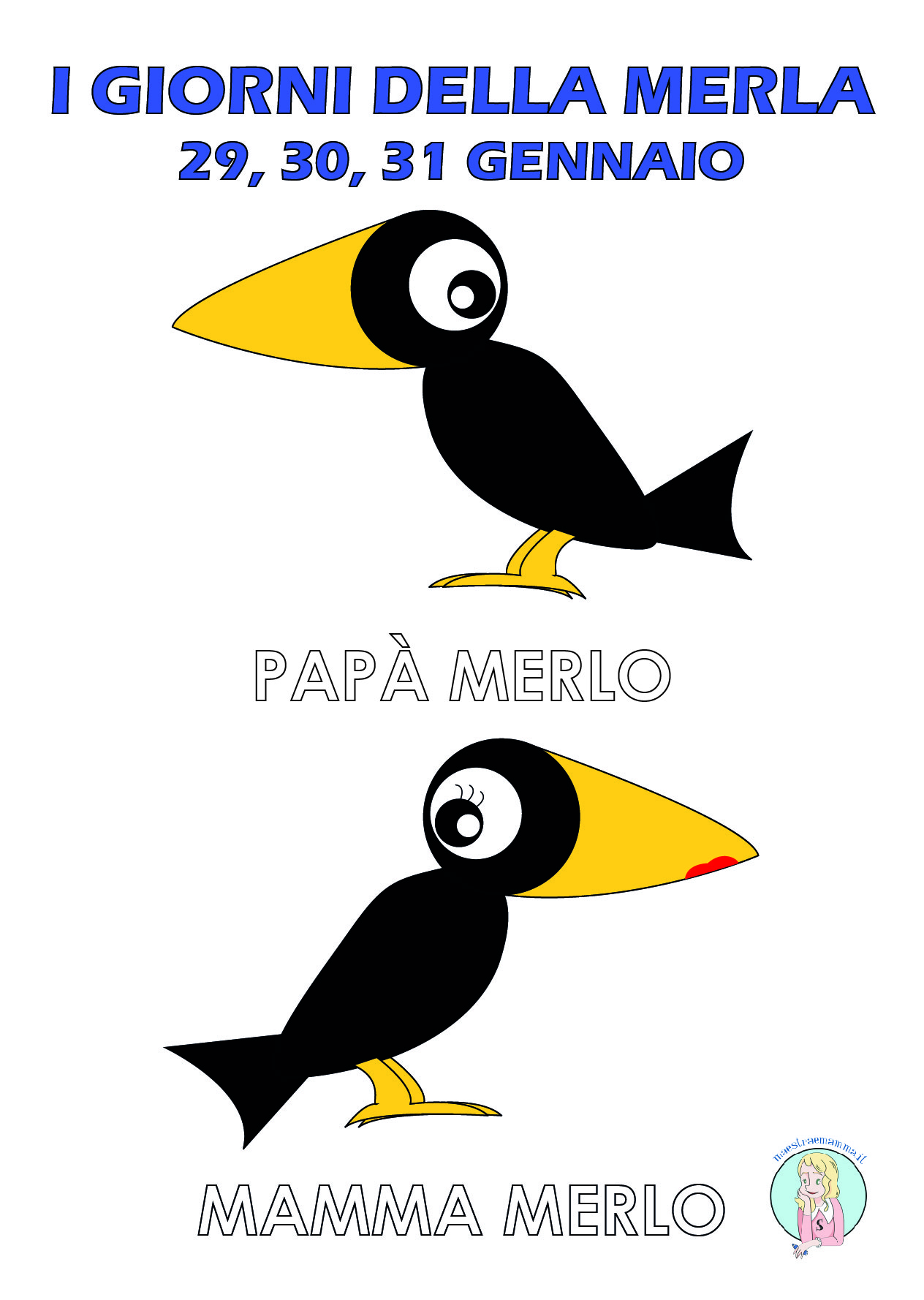 Disegni i giorni della merla da stampare