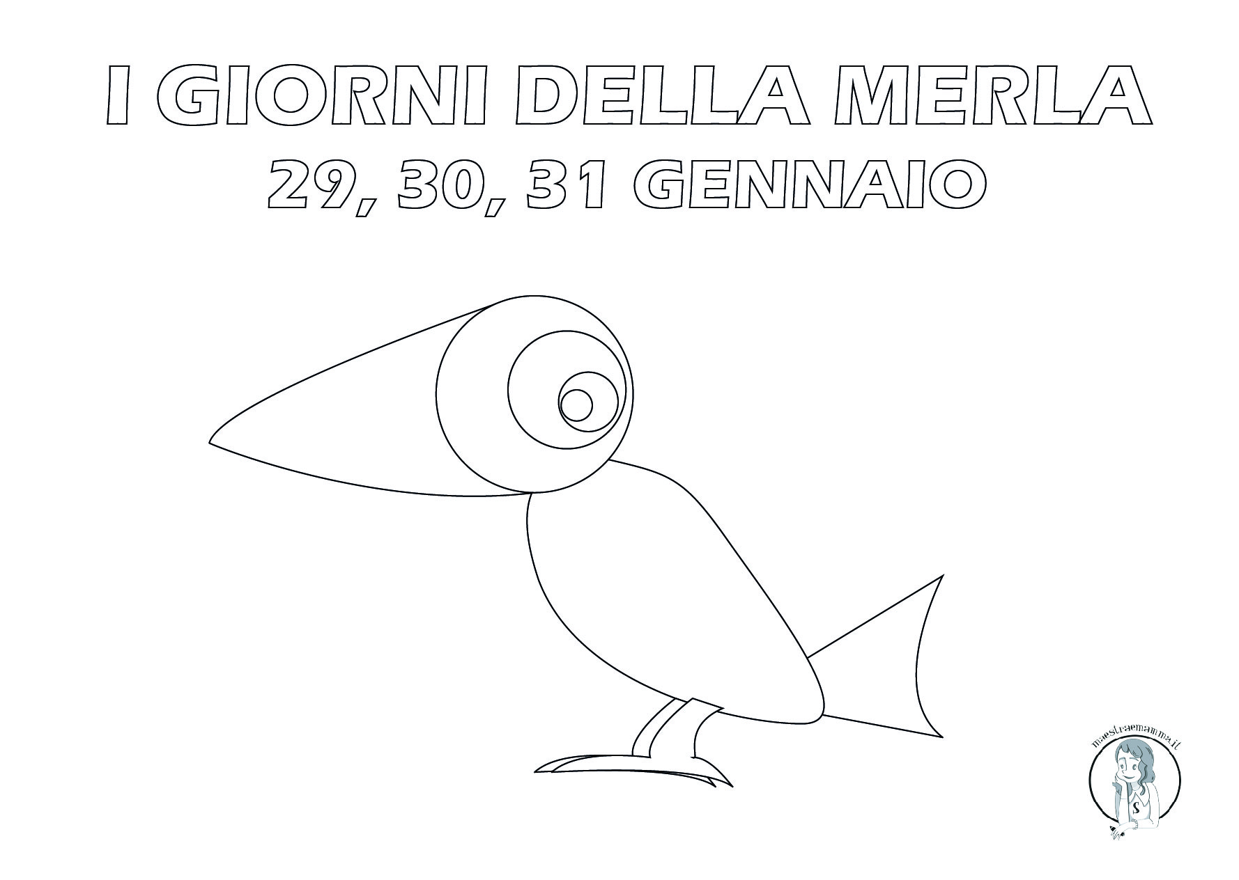 i giorni della merla disegni da stampare colorare a colori scuola infanzia primaria