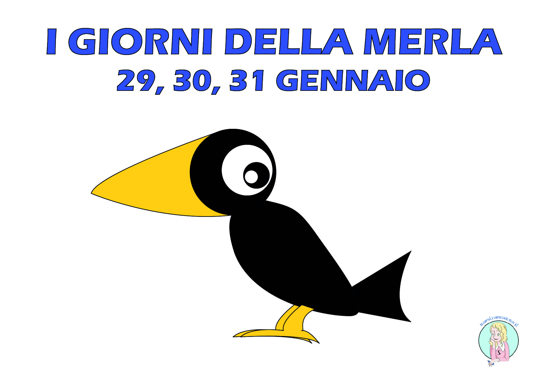 i giorni della merla disegni da stampare colorare a colori scuola infanzia primaria