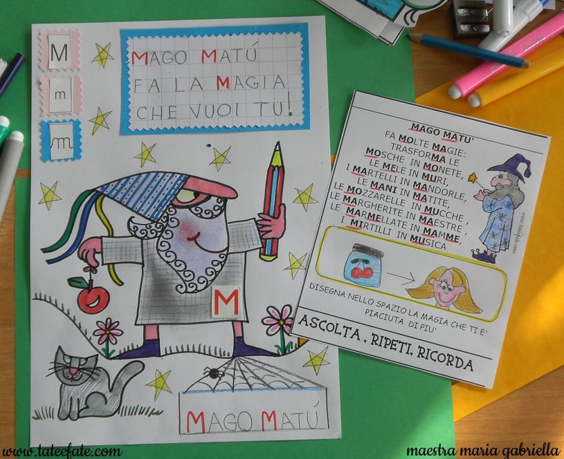ma me mi mo mu lettera consonante m maestra Pilly Pilly