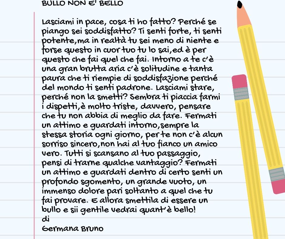 bullismo poesie filastrocche pensieri breni