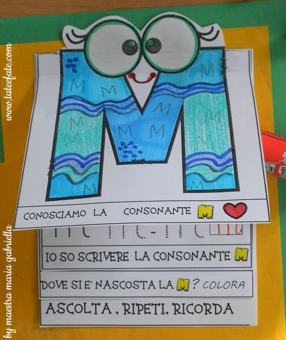 ma me mi mo mu lettera consonante m maestra Pilly Pilly