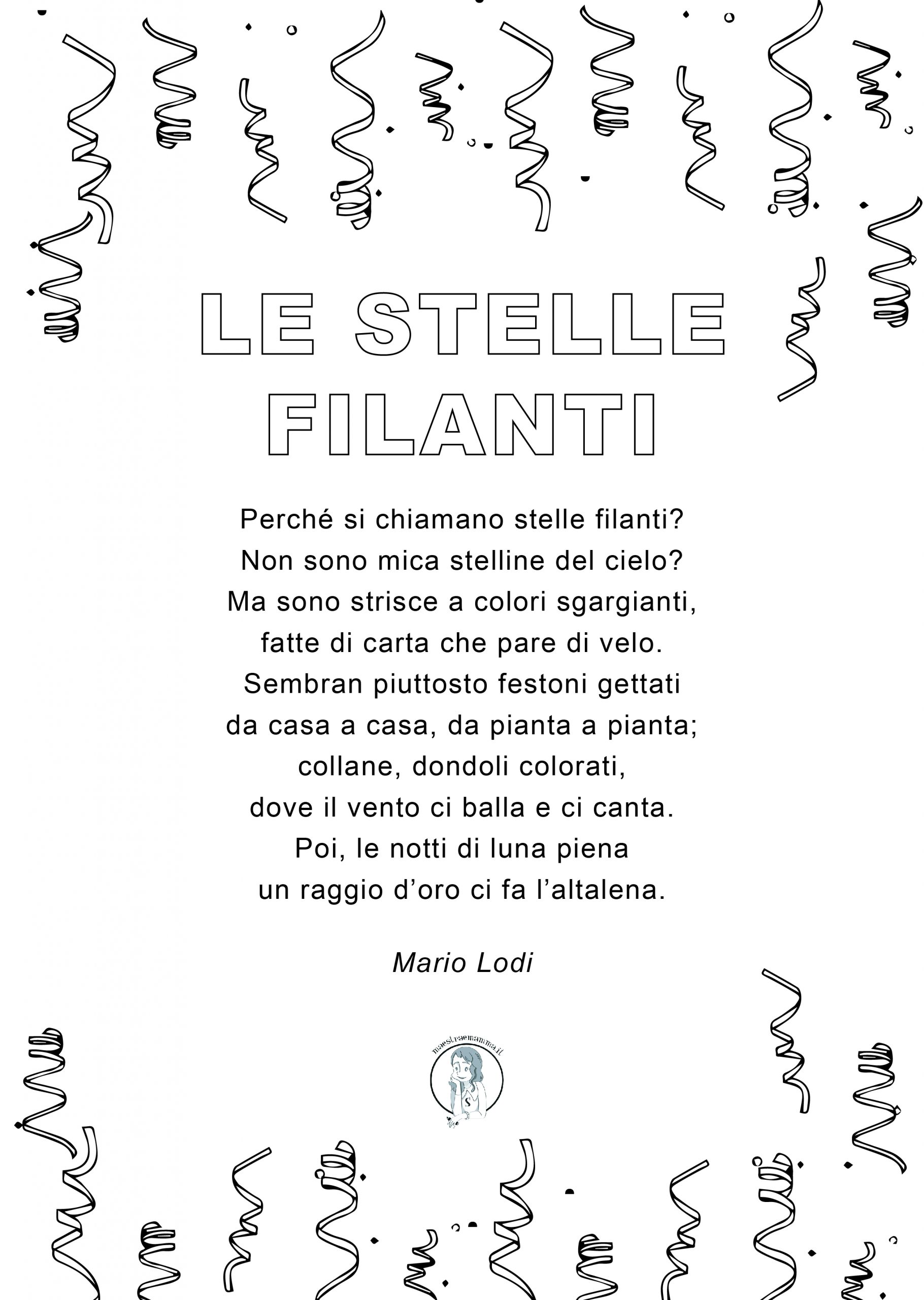 le stelle filanti filastrocca di carnevale di mario lodi