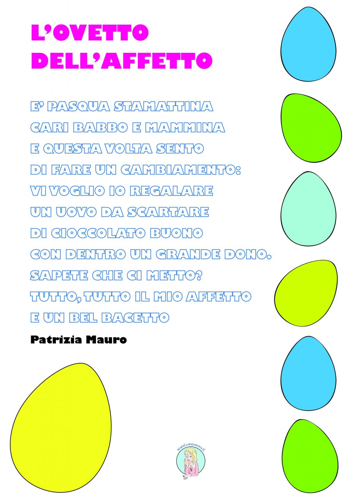 Poesia di Pasqua: l'ovetto dell'affetto (nuove grafiche) - 