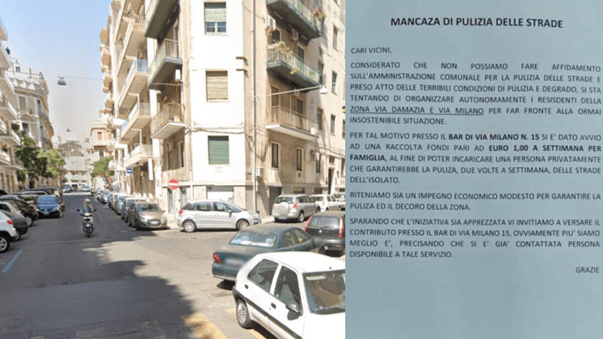 Cittadini esasperati per la presunta mancata pulizia si affidano a una colletta d’altri tempi - 