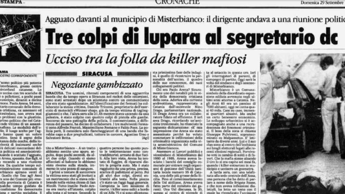 Uccisione politico nel catanese: Corte d’Assise condanna all’ergastolo boss mafioso (NOME E FATTI) - 