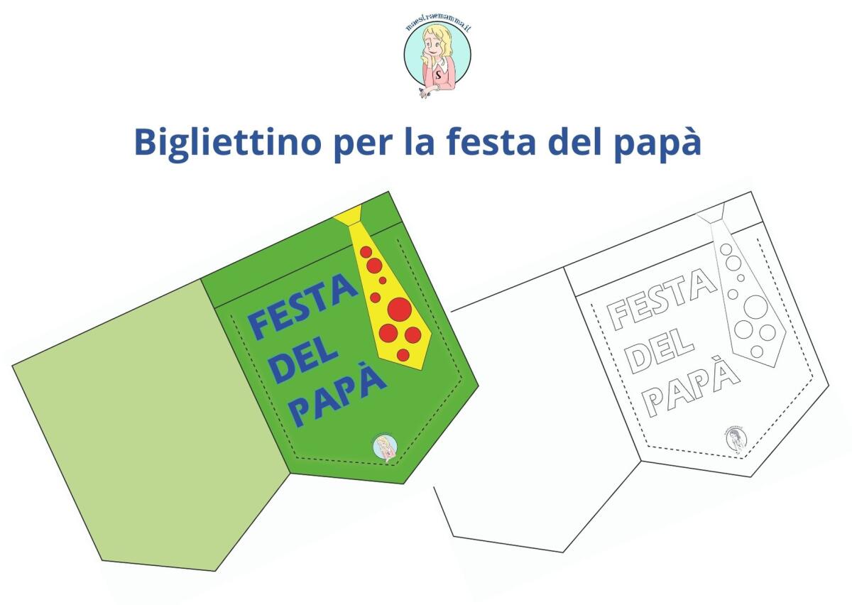 Biglietto per la festa del papà da stampare - 