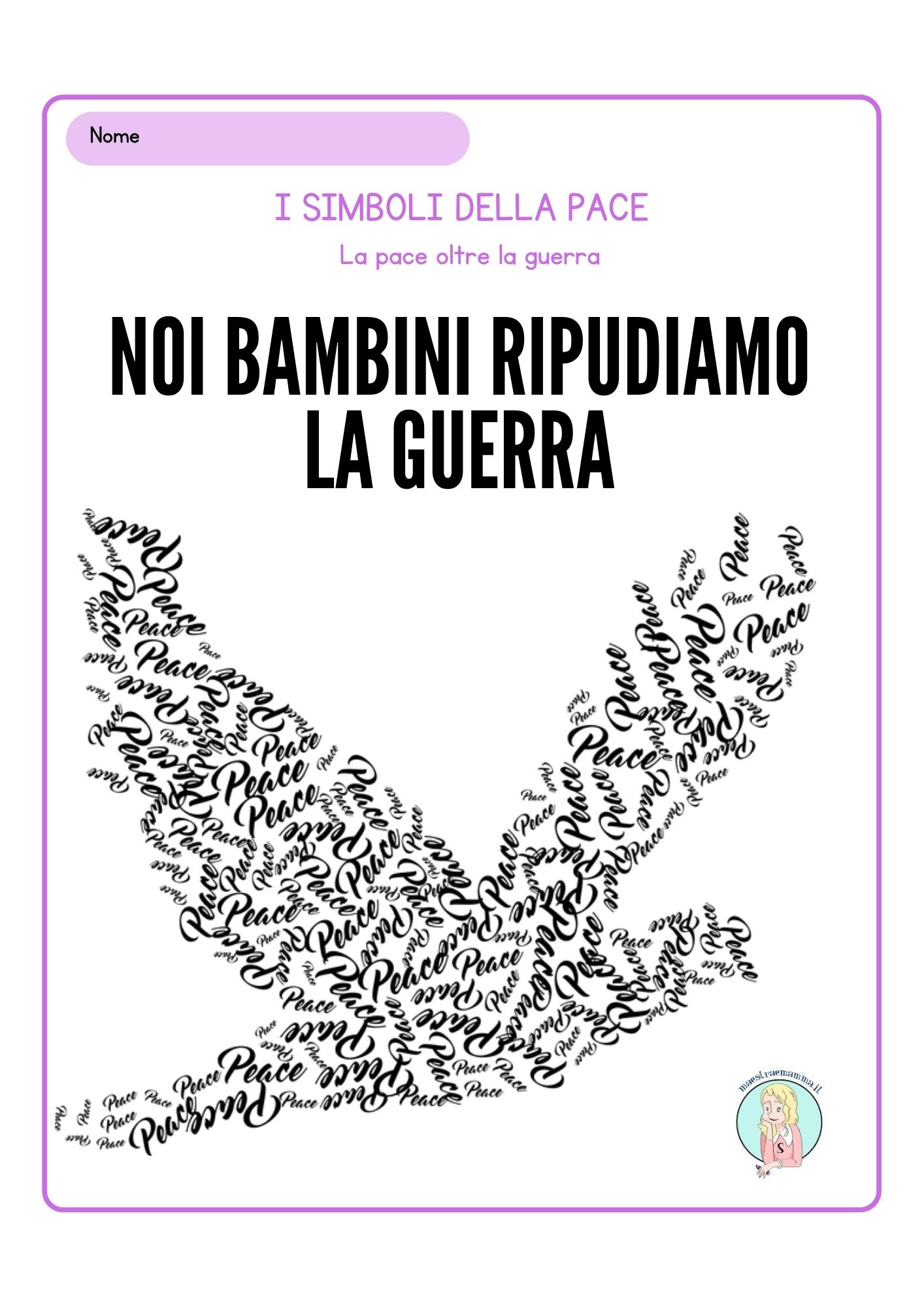 i simboli della pace scuola primaria