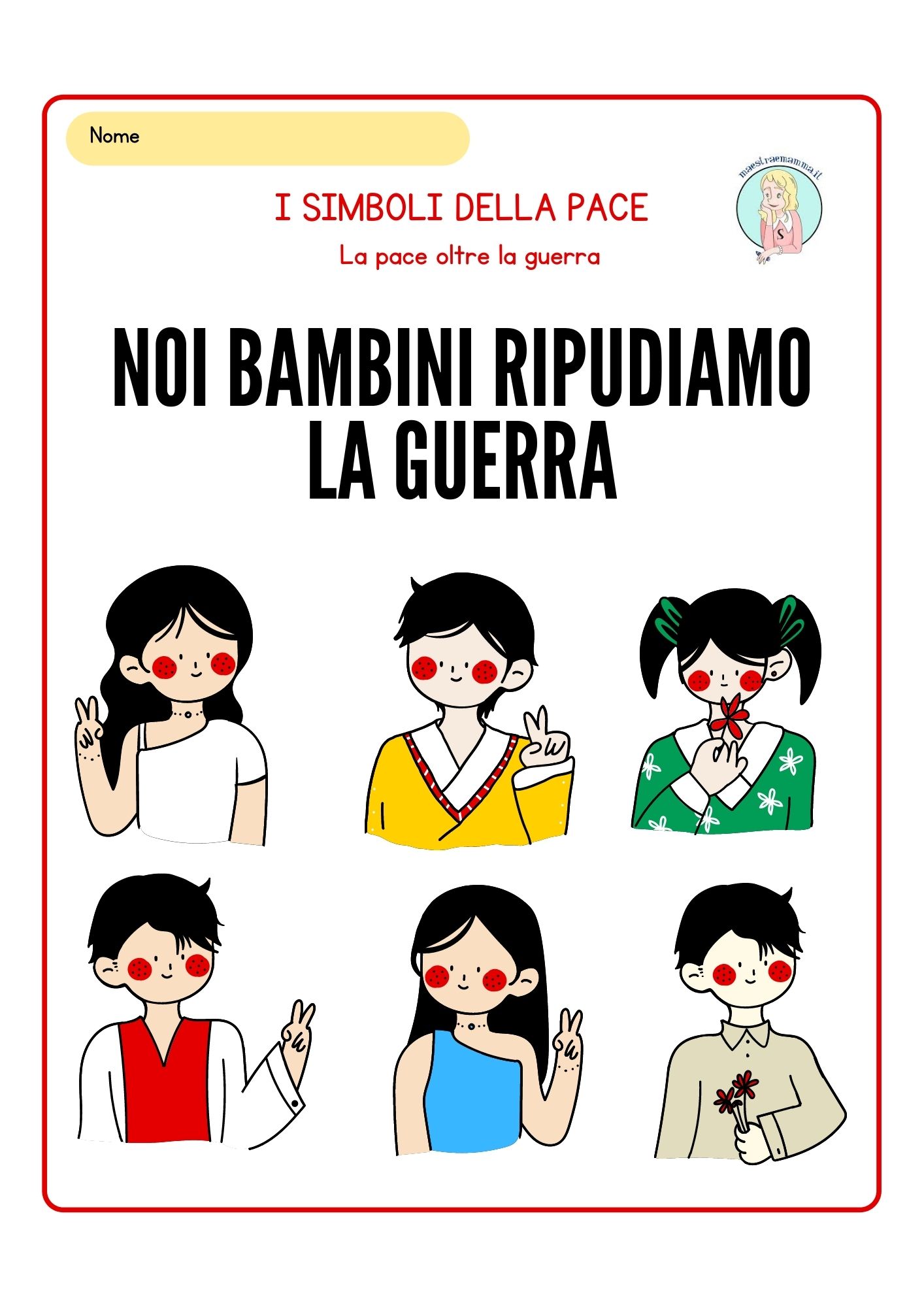 i simboli della pace scuola primaria