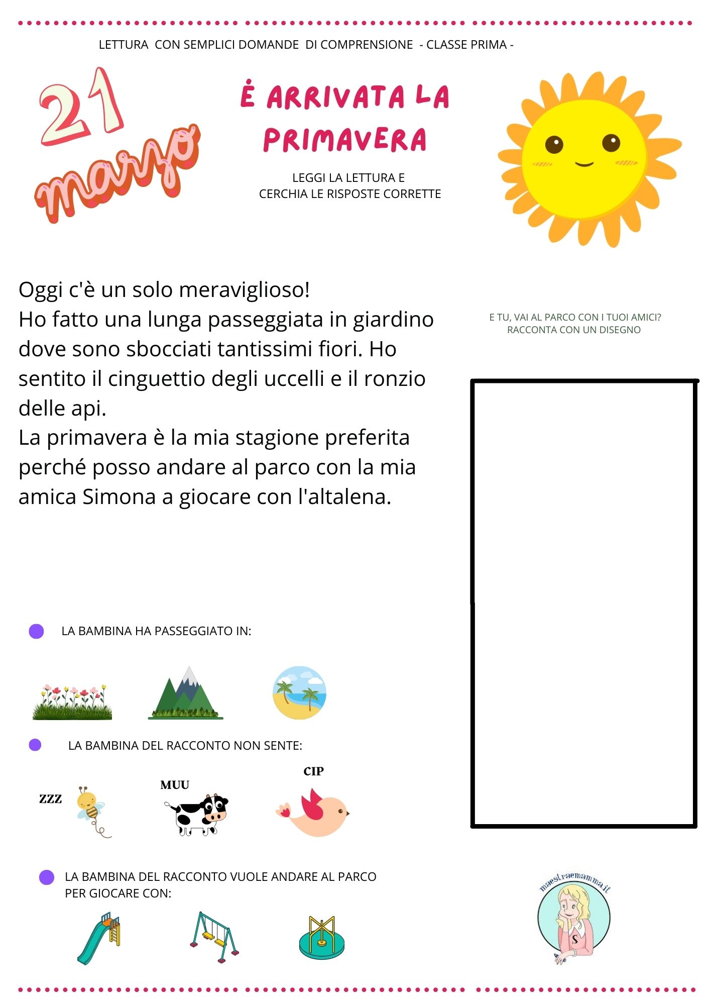 primavera scheda didattica
