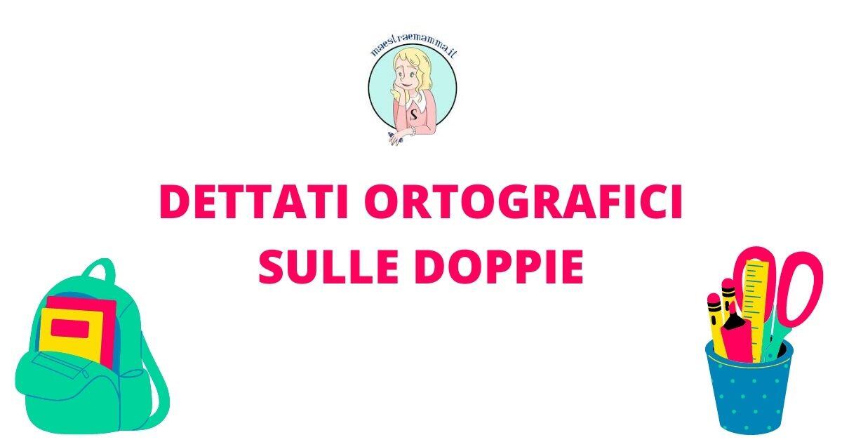 Dettato ortografico sulle doppie - 