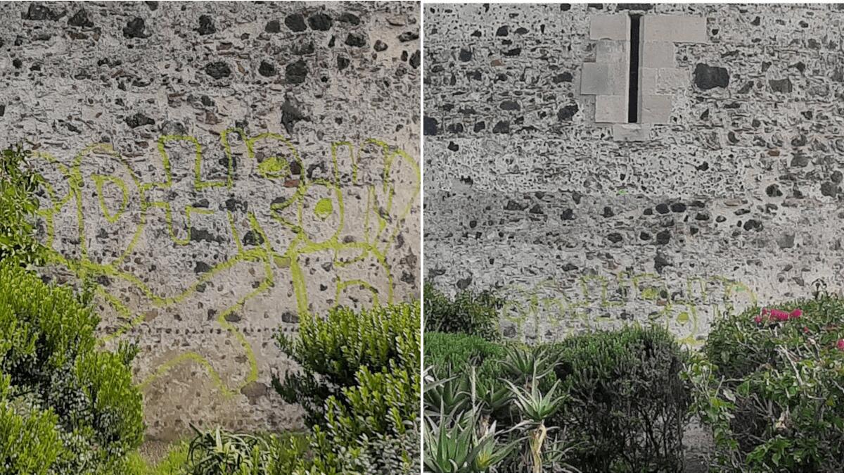 Nell’abbandono emerge il degrado: imbrattate di vernice le mura esterne del Castello Ursino - 