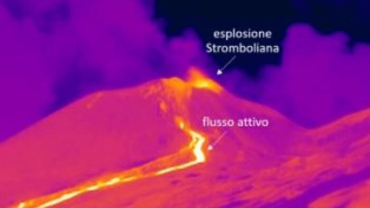 Ingv segnala nuova colata dell’Etna: emessi 750.000 metri cubi di lava - 