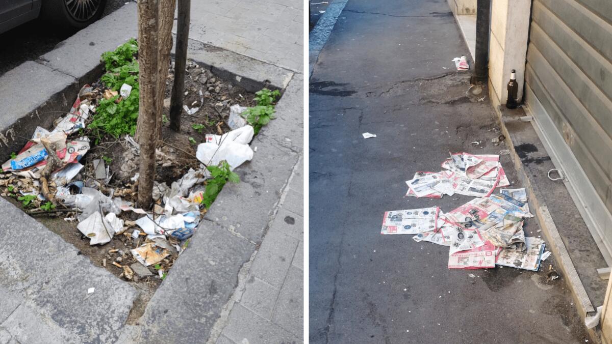 Strade della città sporche. Il consigliere Cardello: "Fermate questo degrado" - 