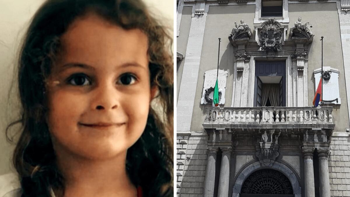 Catania, bandiere a mezz'asta per i funerali della piccola Elena del Pozzo - 