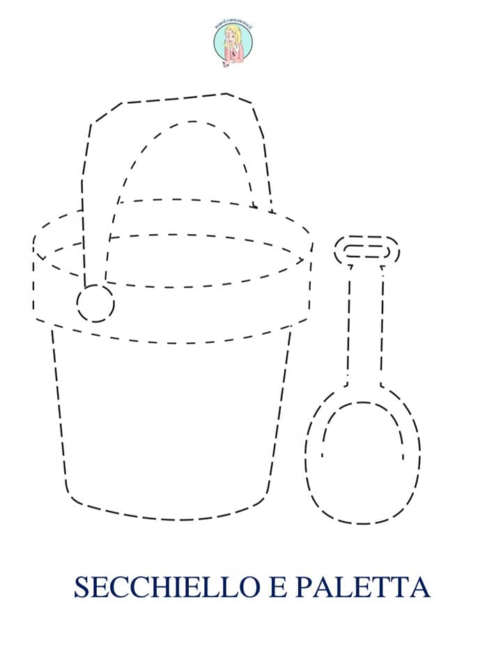 disegni estivi unisci e segui il tratteggio