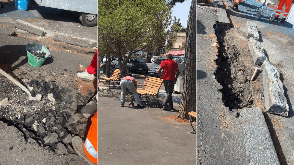 Manutenzione piazza Mancini Battaglia: nuove panchine e ripristinati marciapiedi (I DETTAGLI) - 