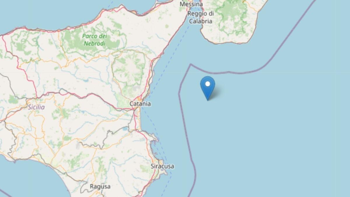 Scossa al largo della costa catanese, la terza registrata dall'INGV - 