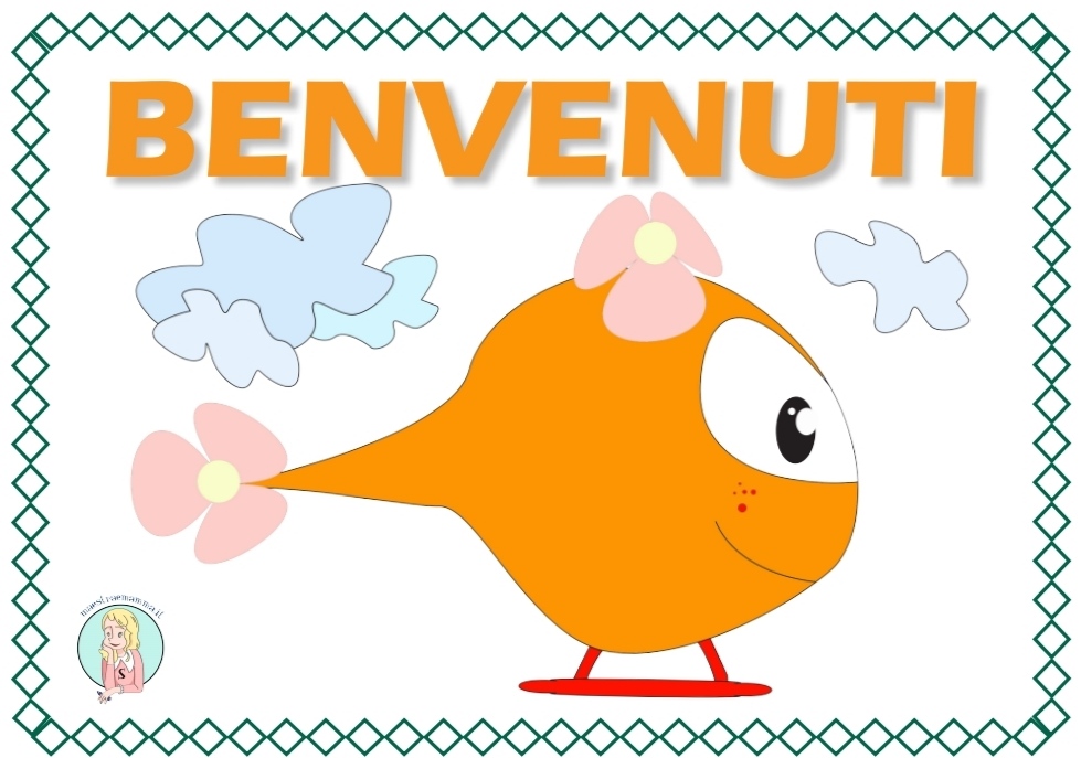benvenuti -filastrocca-Settembre - accoglienza a scuola. Cartelloni o targhe da scaricare benvenuti