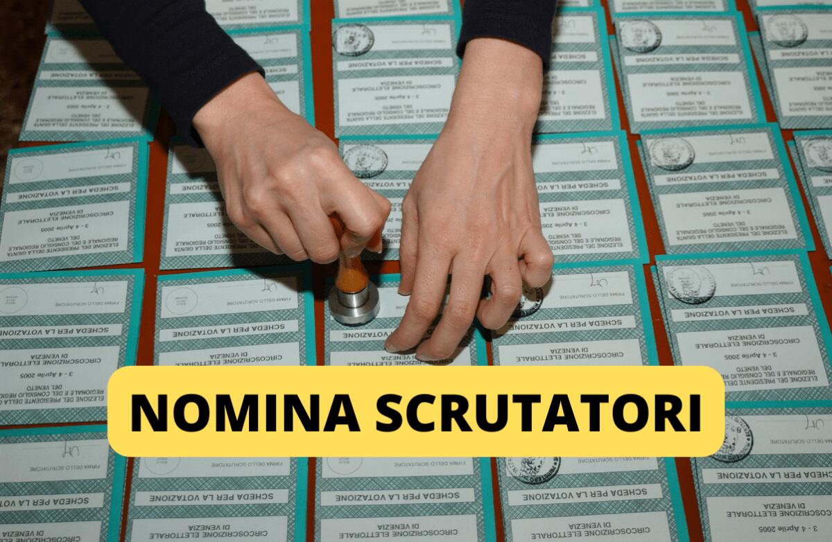 Sorteggio scrutatori per le elezioni nazionali e regionali del 25 settembre (QUANDO E DOVE) - 