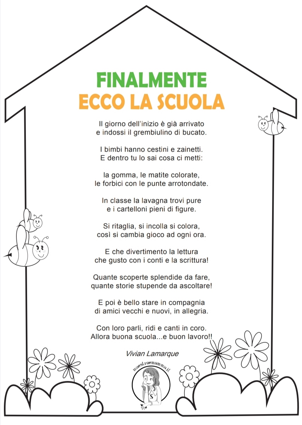 finalmente ecco la scuola poesia per l accoglienza primo giorno di scuola