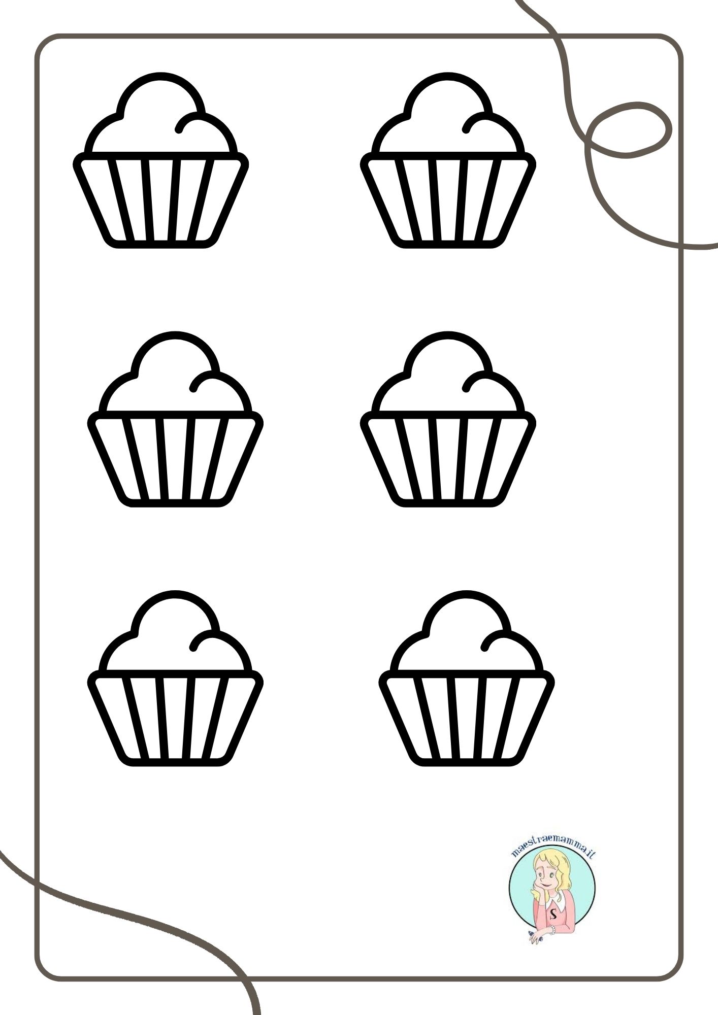 muffin da stampare e ritagliare