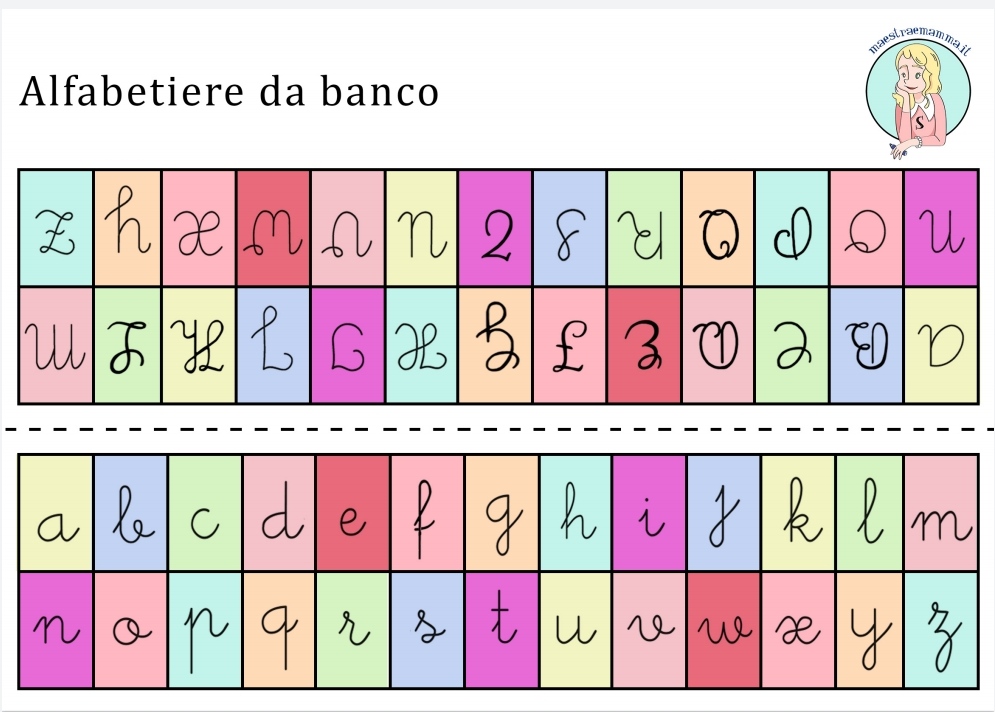 alfabetiere da banco pieghevole