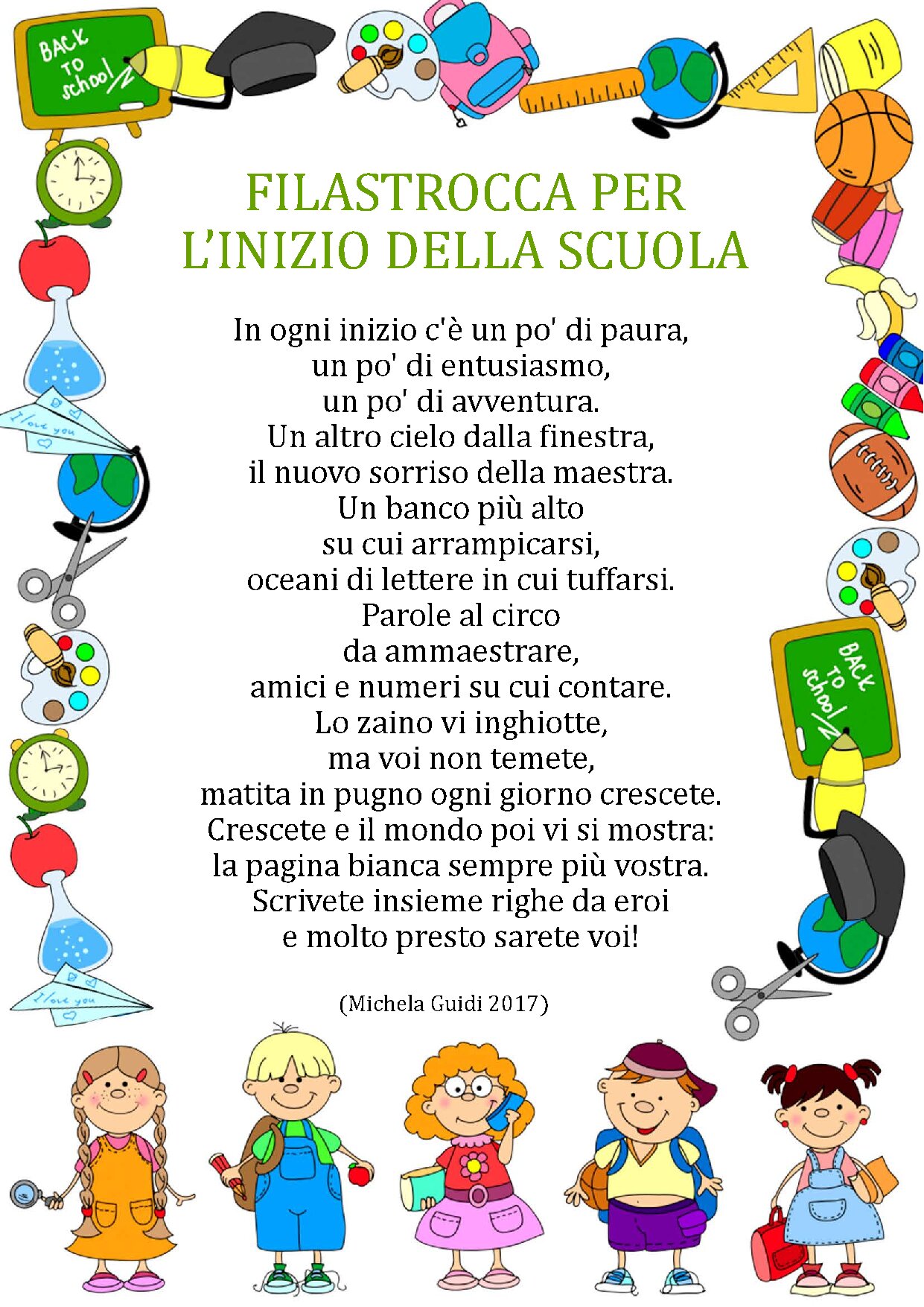 Inizio scuola