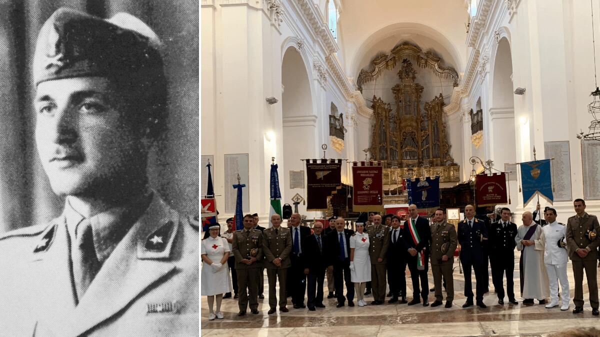 Chiesa San Nicolò l'Arena: commemorazione Medaglia d'oro al valor militare Santangelo Fulci - 