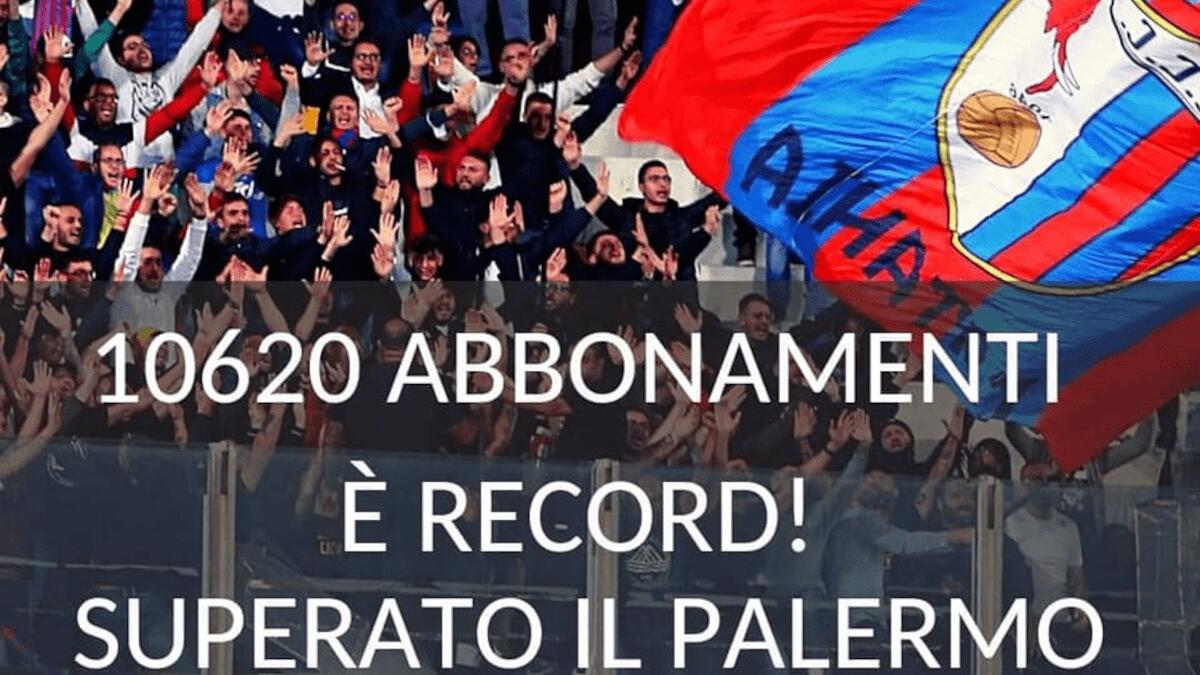 Catania SSD oltre 10.000 abbonati ed è un treno inarrestabile: superato Palermo e club di Serie A - 