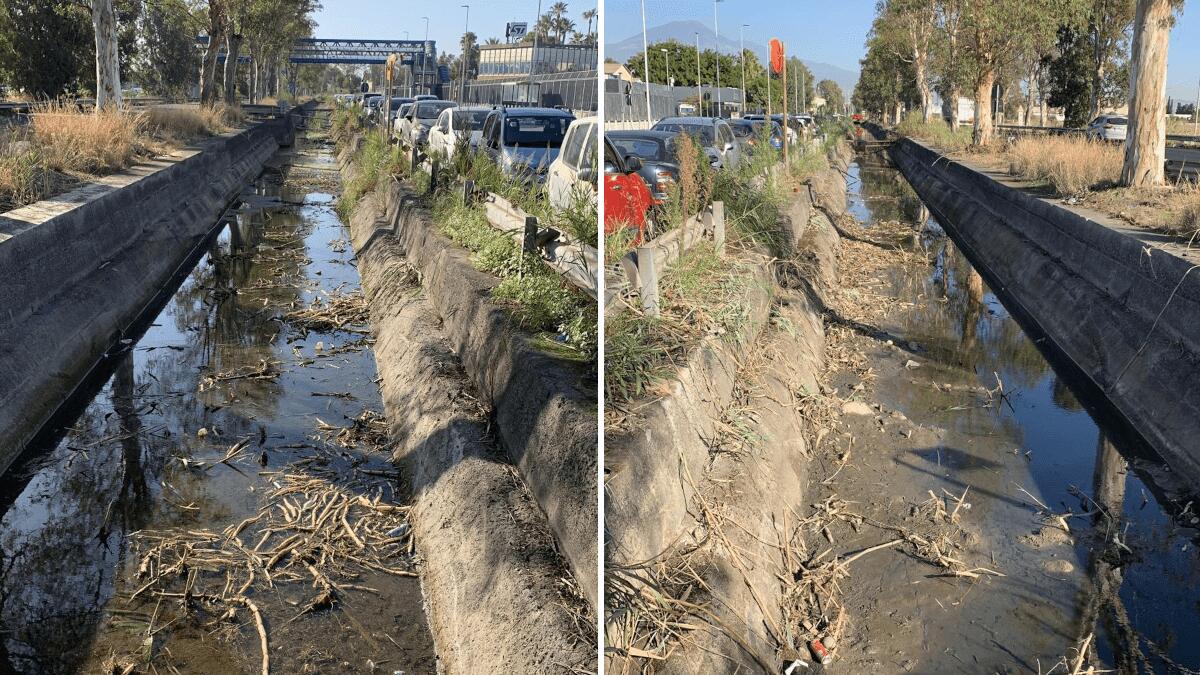 Verso la conclusione i lavori di disostruzione dei torrenti nella Zona Industriale di Catania - 