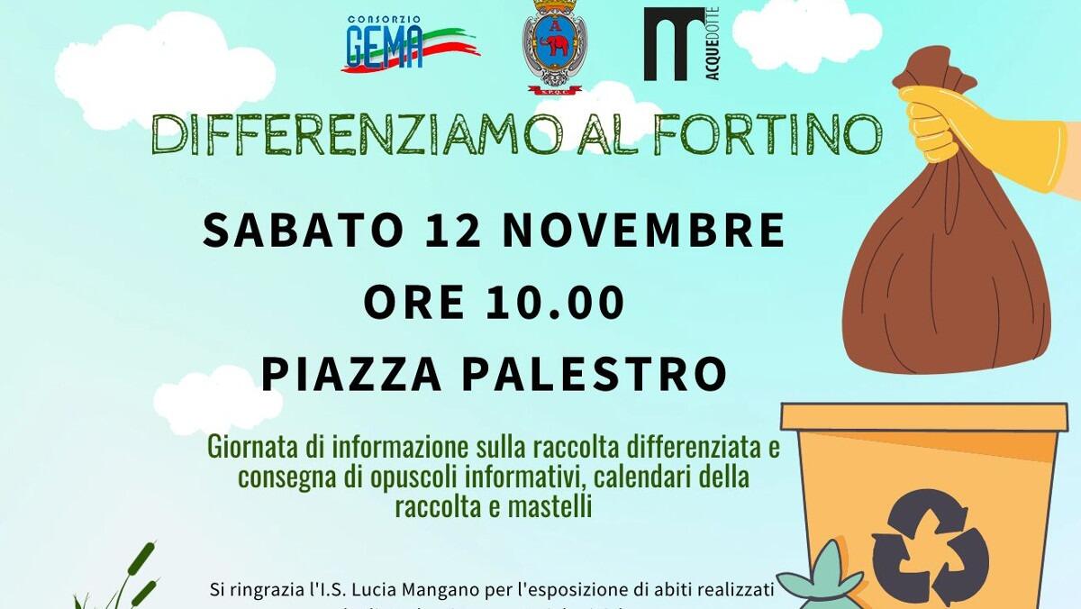 "Differenziamo al Fortino", giornata di informazione sulla raccolta porta a porta dei rifiuti - 