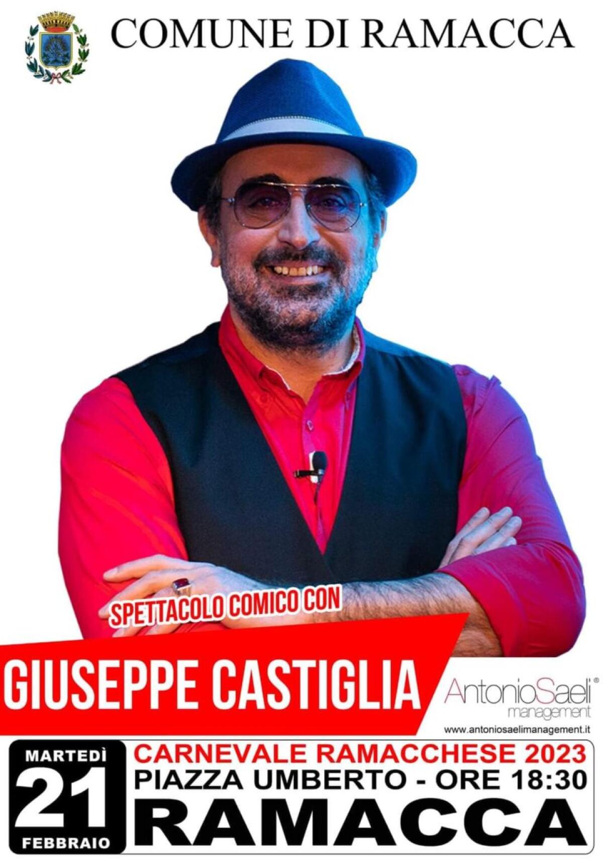 Carnevale ramacchese 2023: Giuseppe Castiglia presente a Ramacca col suo spettacolo comico - 