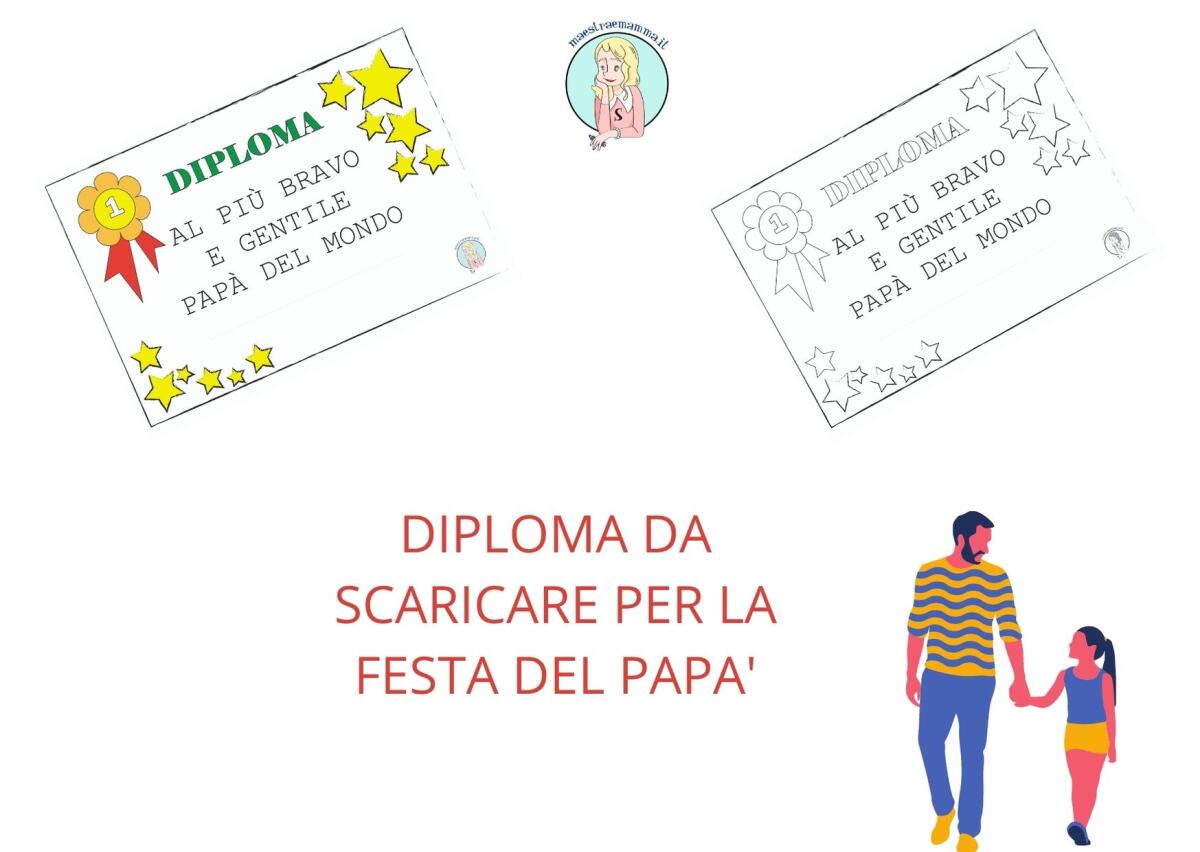 Lavoretto festa del papà: IL DIPLOMA - 
