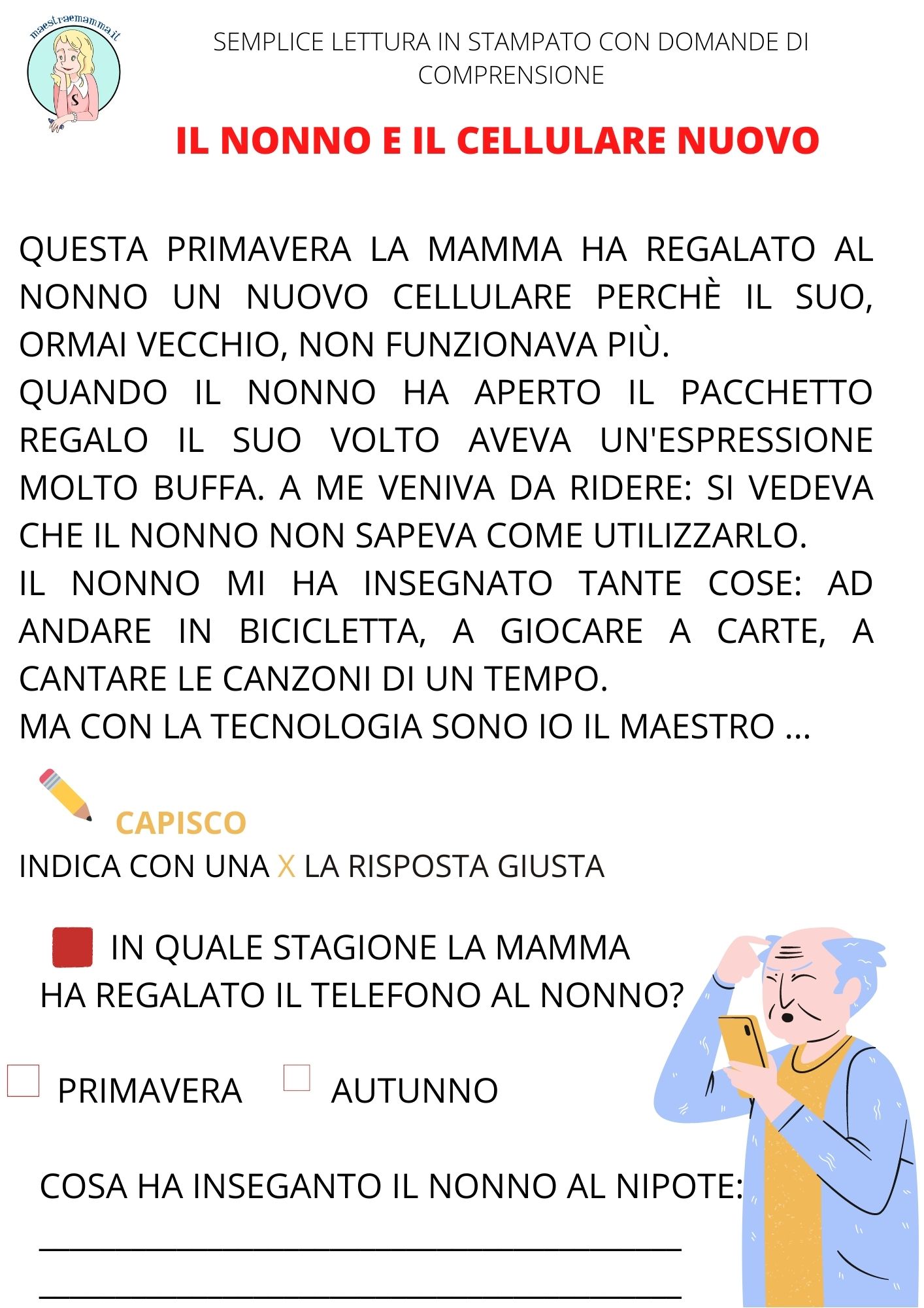 prime letture stampato maiuscolo
