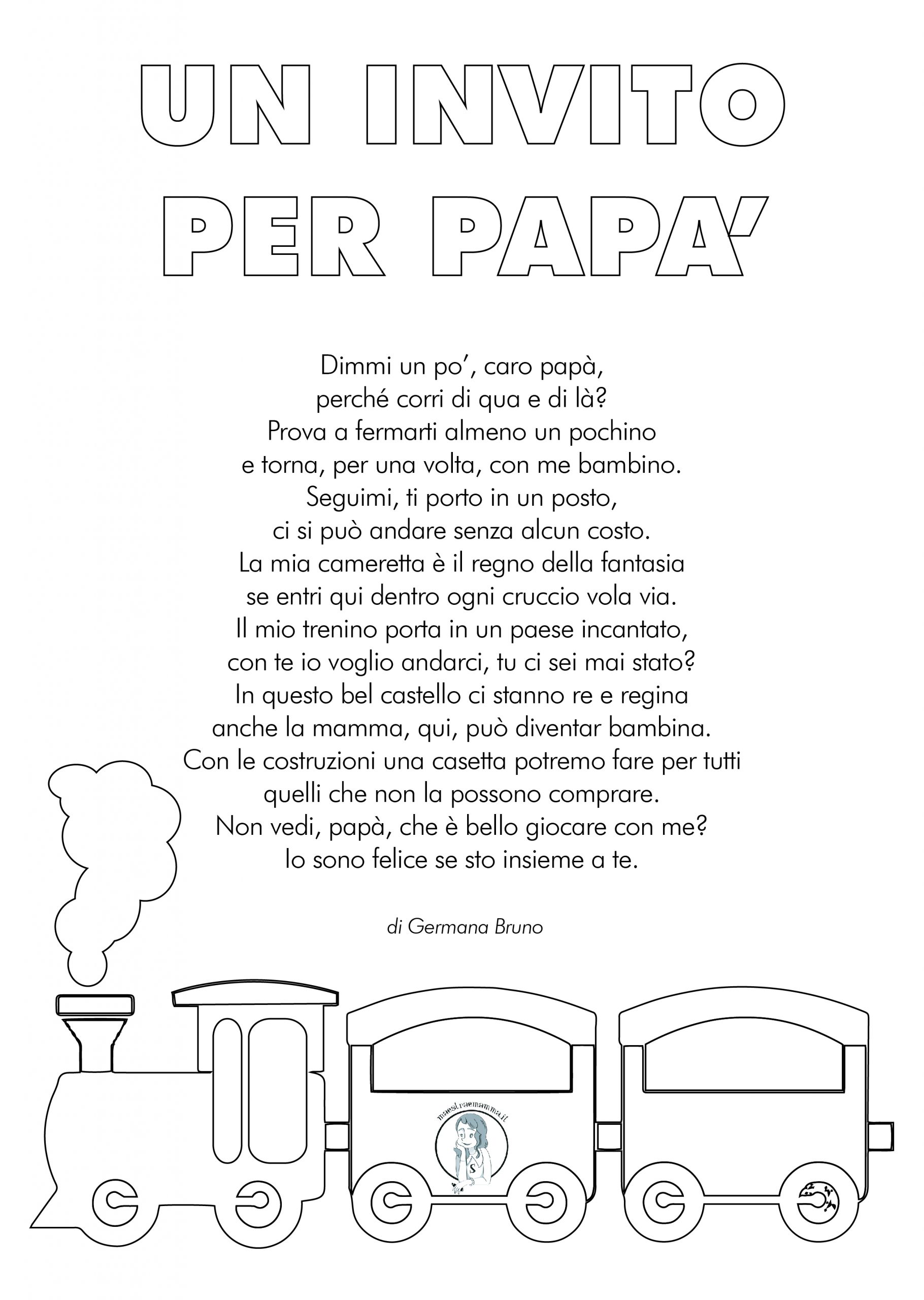 un invito per papà poesia di germana bruno per la festa del papà