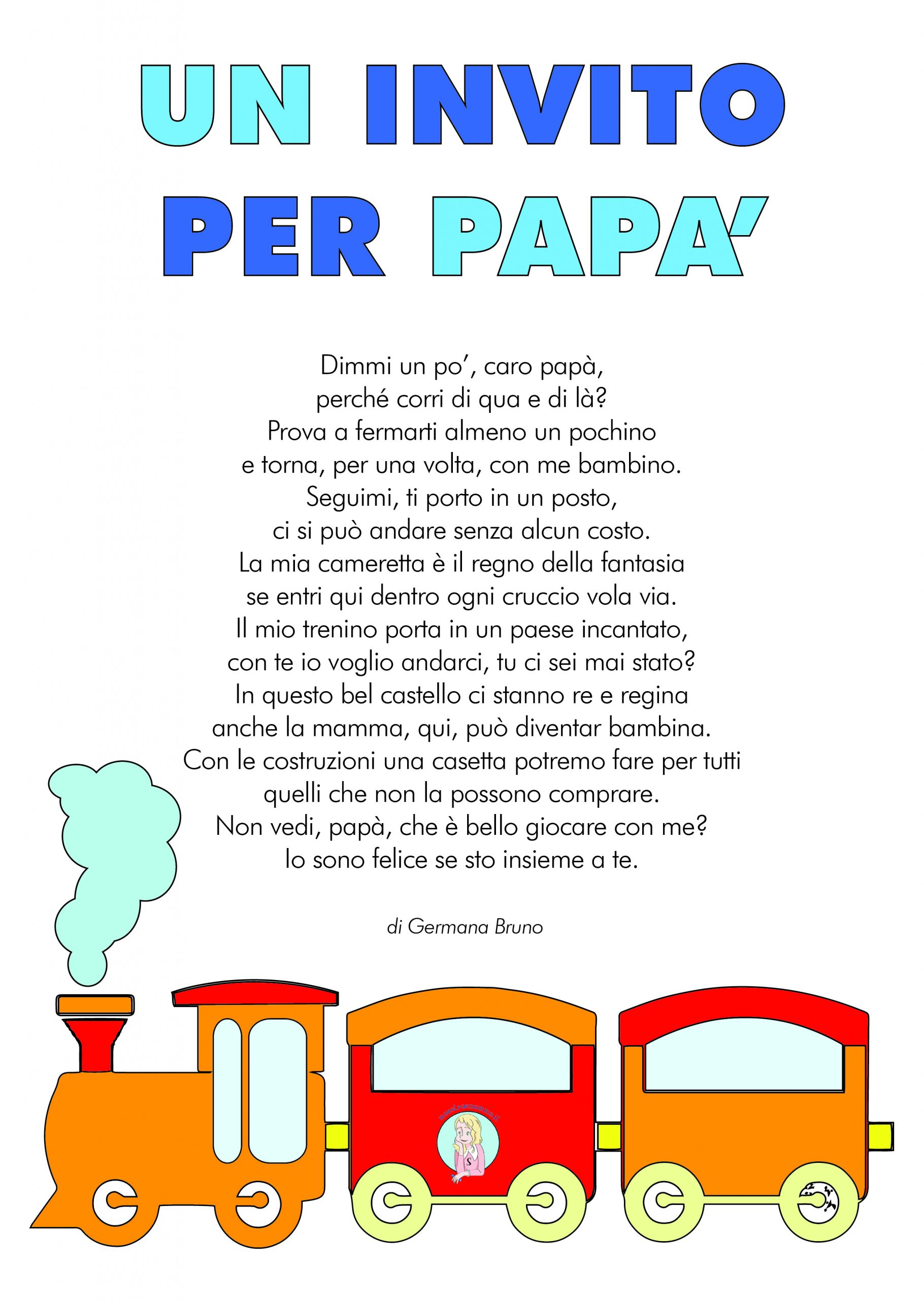 un invito per papà poesia di germana bruno per la festa del papà