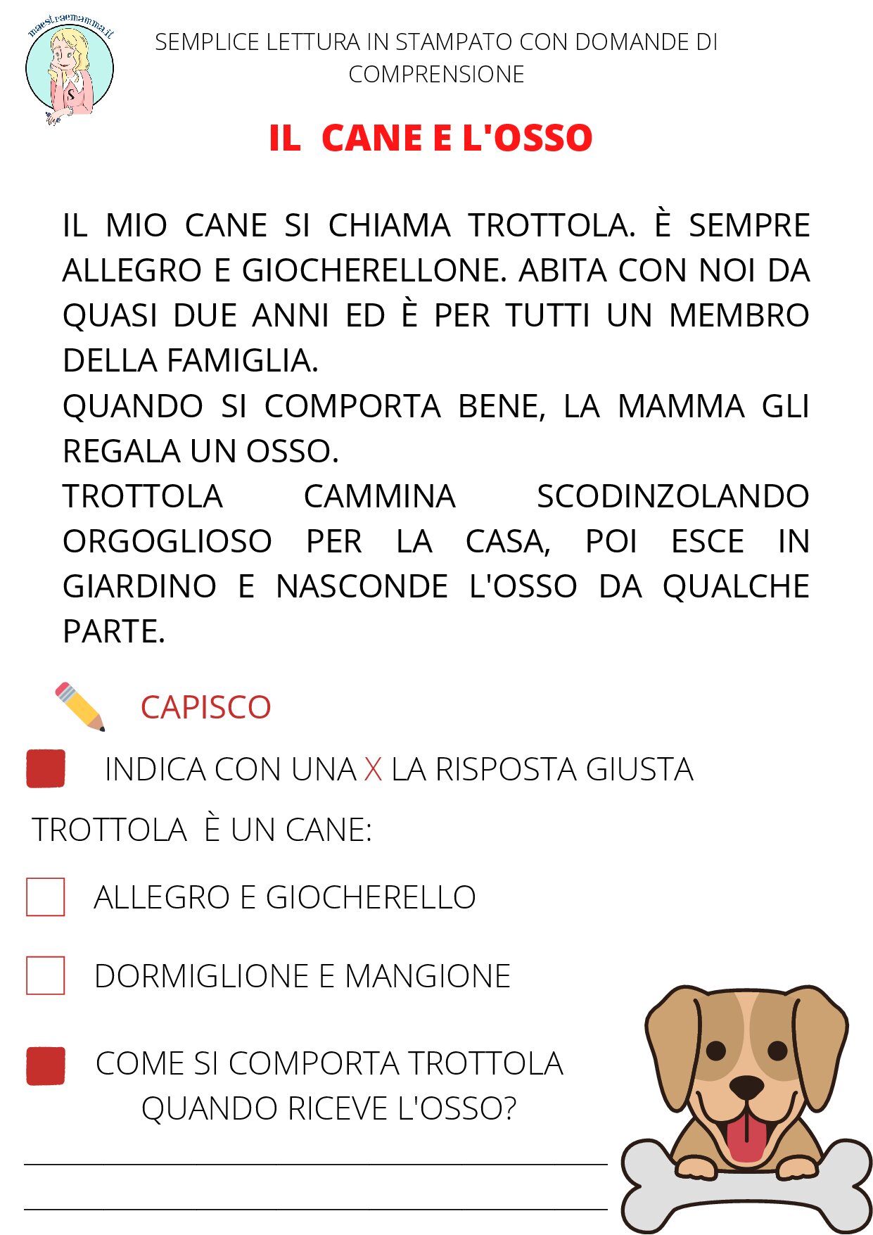 PDF storia IL CANE E L'OSSO