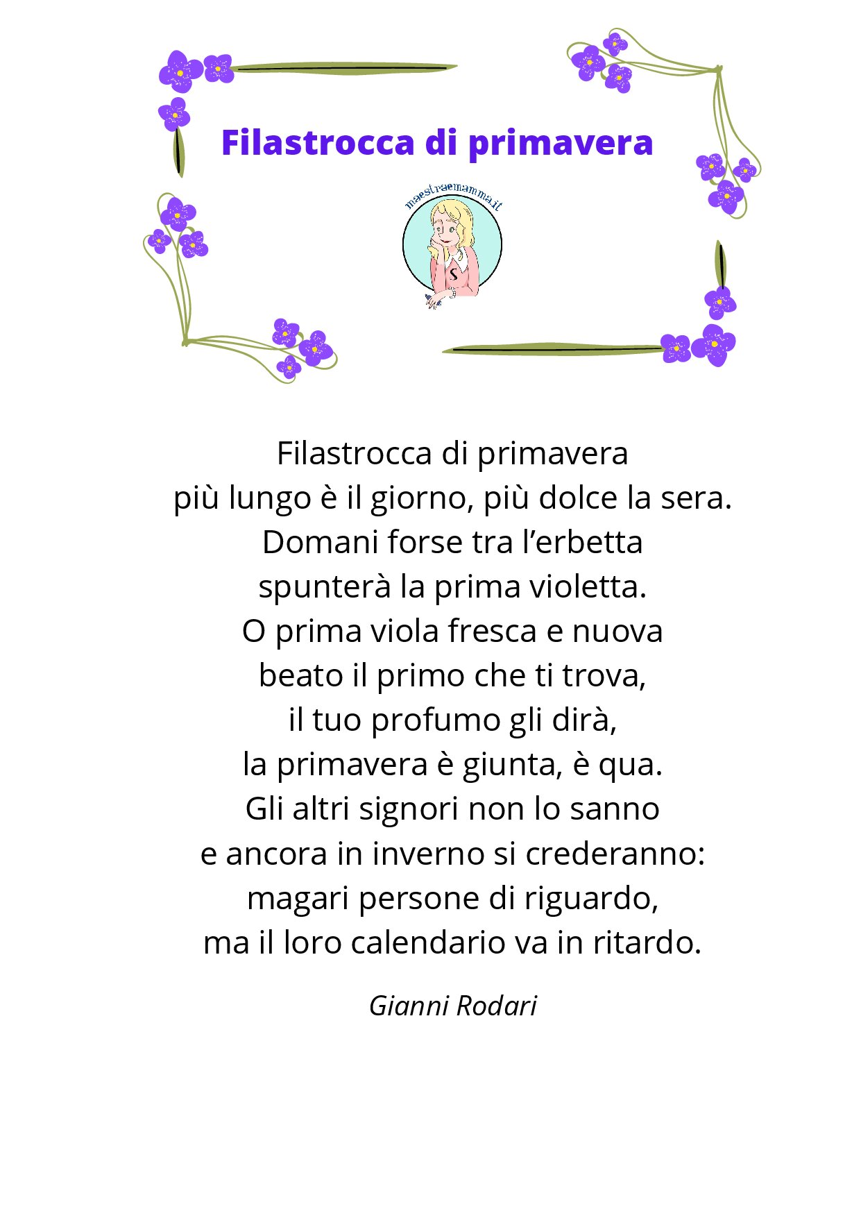 2. PDF FILASTROCCA IN STAMPATO MINUSCOLO