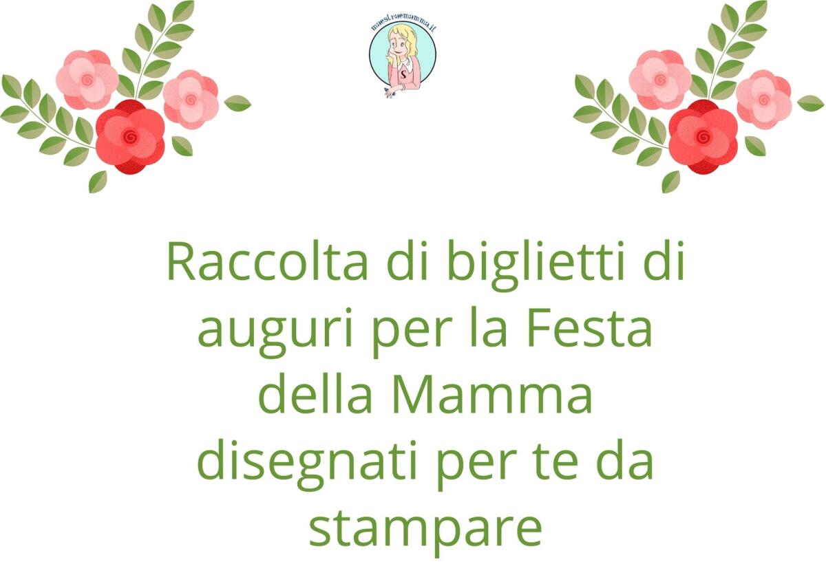 Festa della mamma - biglietto d'auguri da stampare - 